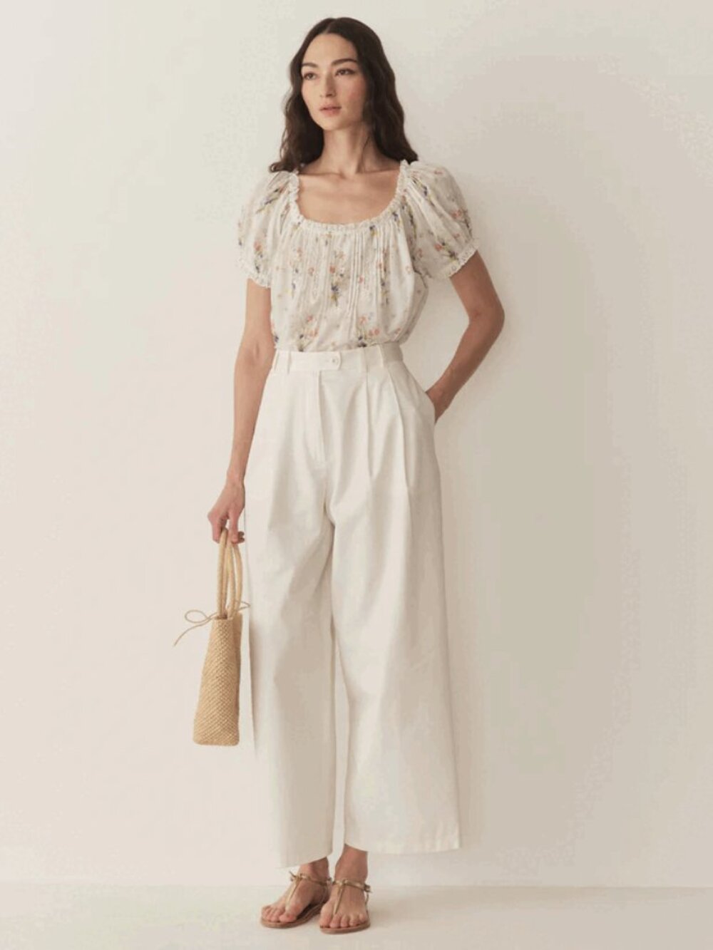 NWOT DÔEN | Frederica Top (Painted Bouquet) - Picture 2 of 5